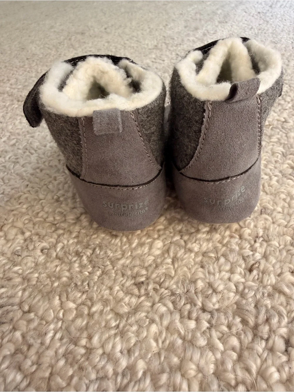 Kids Gray Cozy Lined Winter Boots